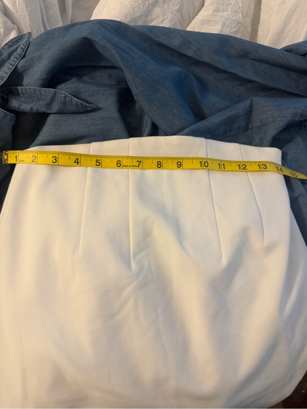 Express White Pencil Midi Skirt with Side Slit Detail - Picture 10 of 10